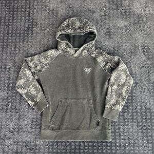 Hooey Charcoal Hoodie with Paisley Accents